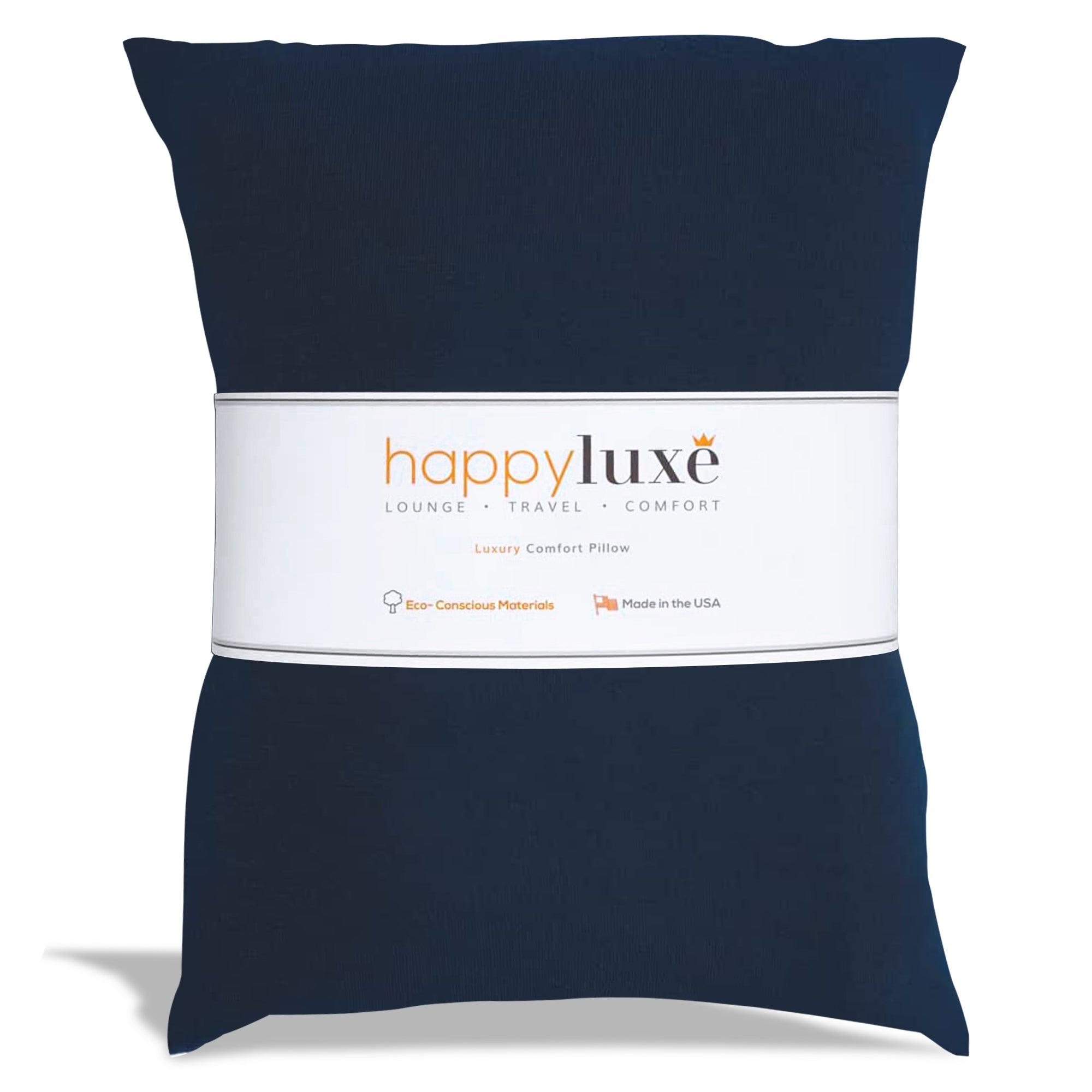 Odyssey Travel Pillow in Navy Blue - HappyLuxe