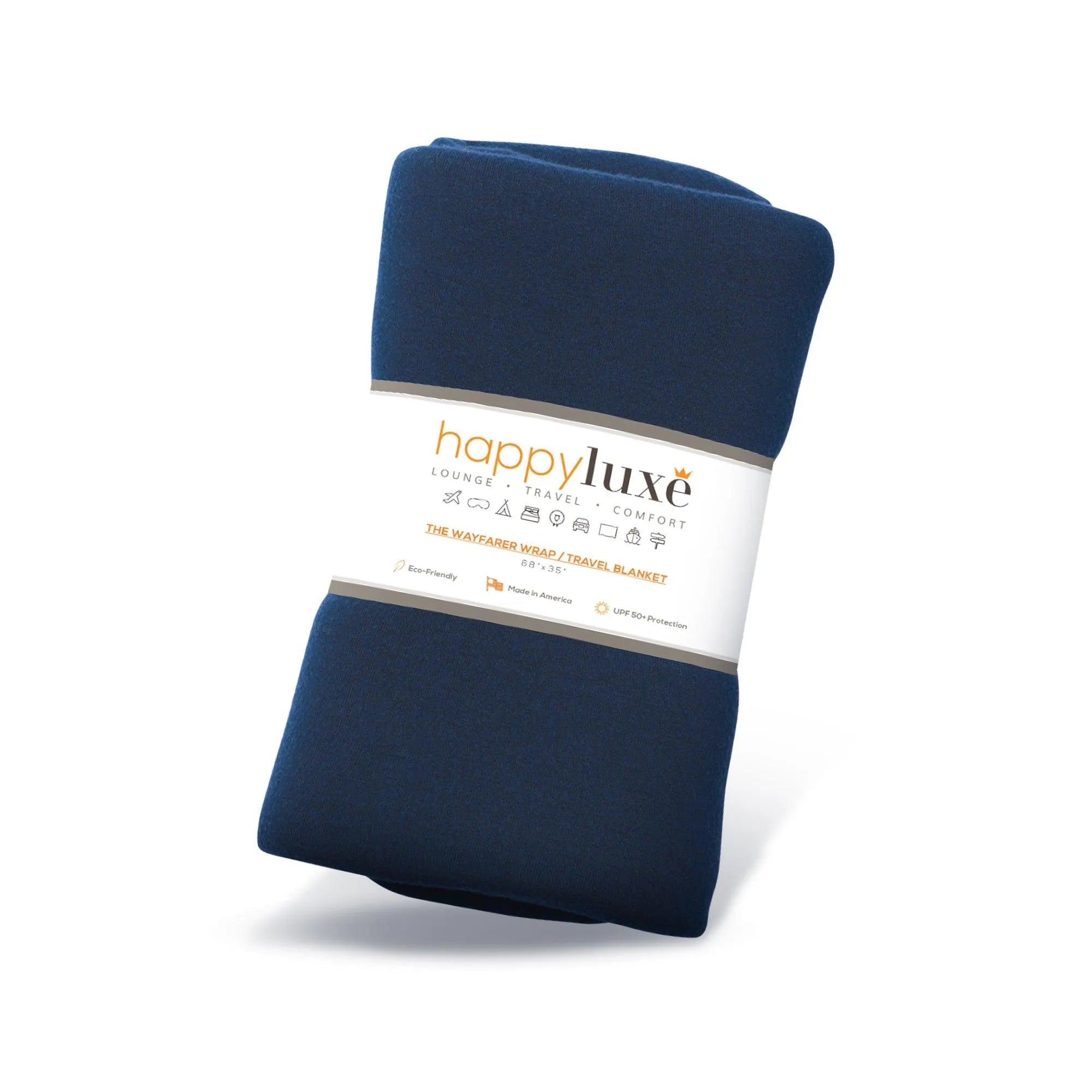 Wayfarer Travel Wrap in Navy Blue - HappyLuxe